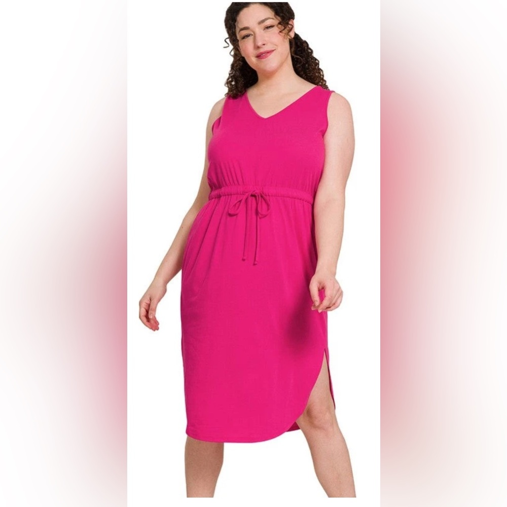 Zenana Curved Hem Dress